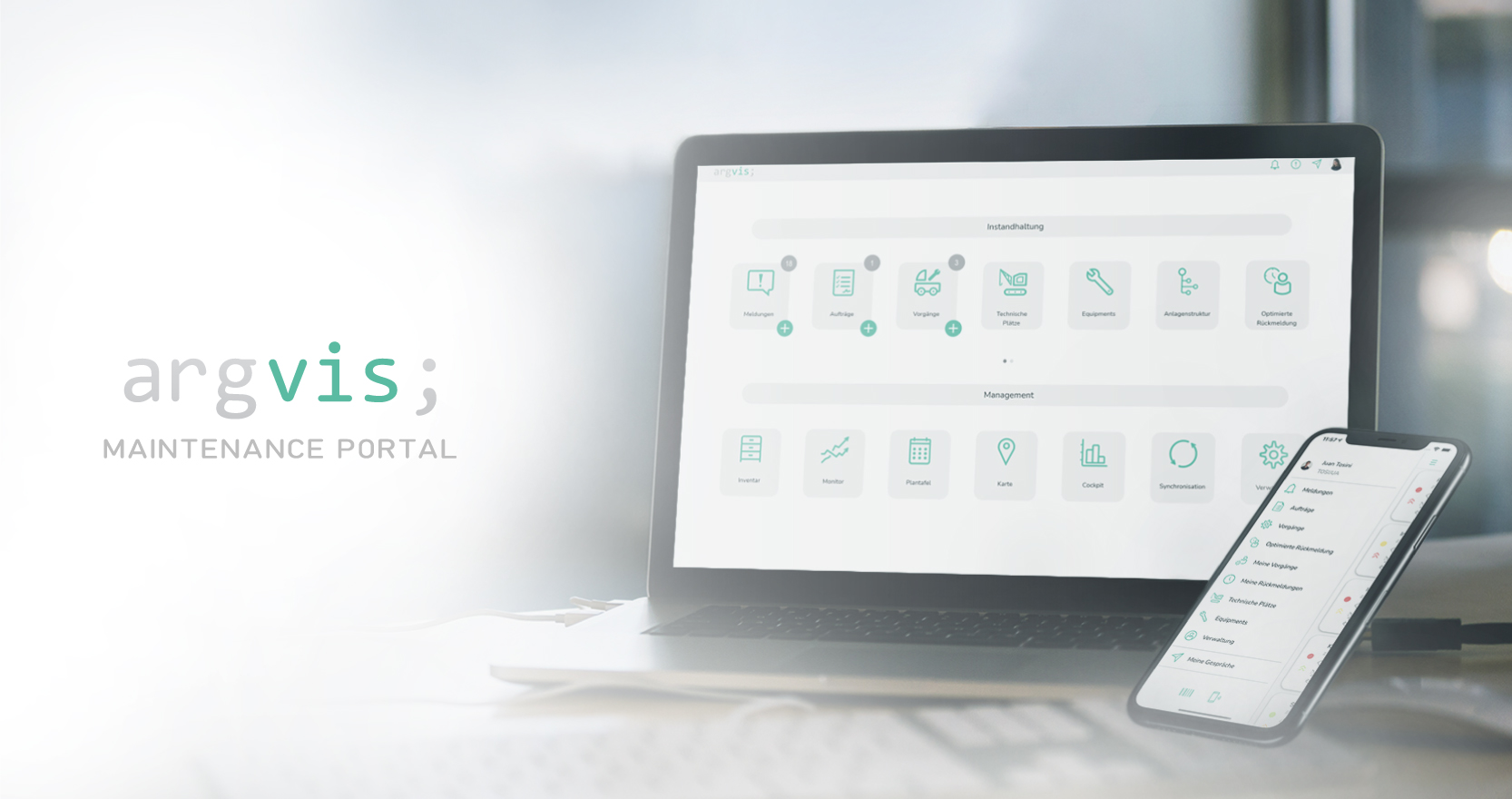 screenshot of argvis; Maintenance Portal